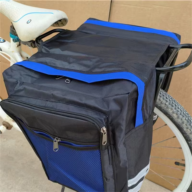 Sacoche de vélo arrière double face haute capacité, sac de voyage pour vélos, sacoche de selle arriè
