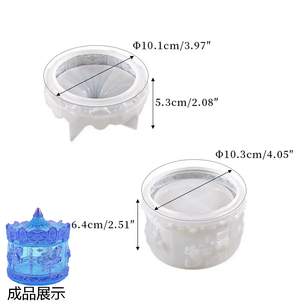 Nouveau modèle 2026 – Moule créatif en béton/plâtre – Lot de 2 moules en silicone pour boîte de rang