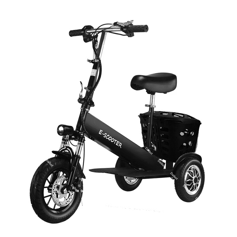 Mini Tricycle électrique pliable pour femme avec siège pour tout-petits, 500W 36V, léger, trois roue