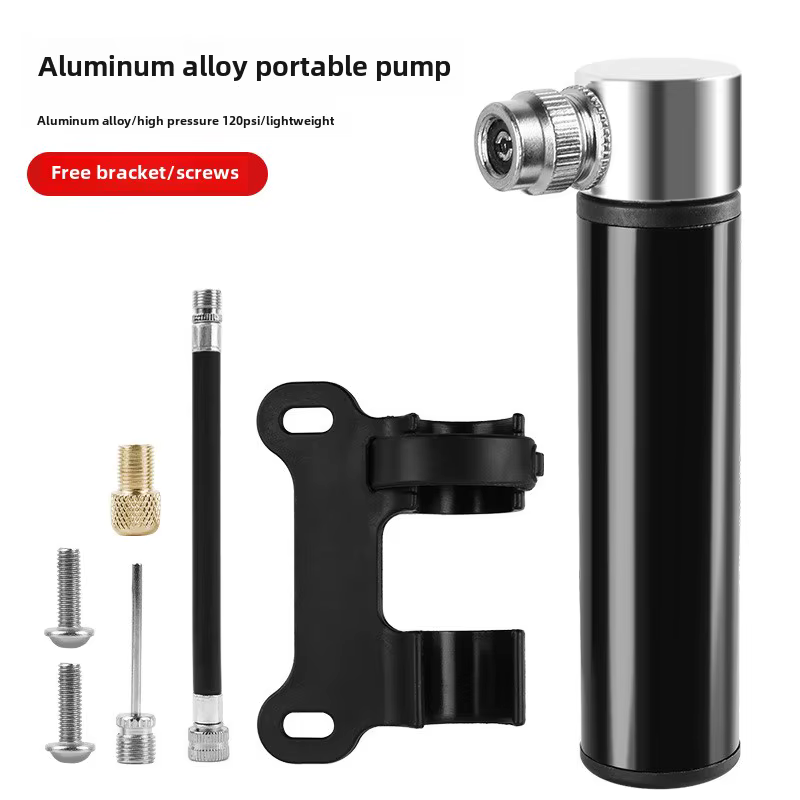 Mini pompe à vélo Portable en alliage d'aluminium, pompe à Air manuelle, gonfleur de pneus à bille,