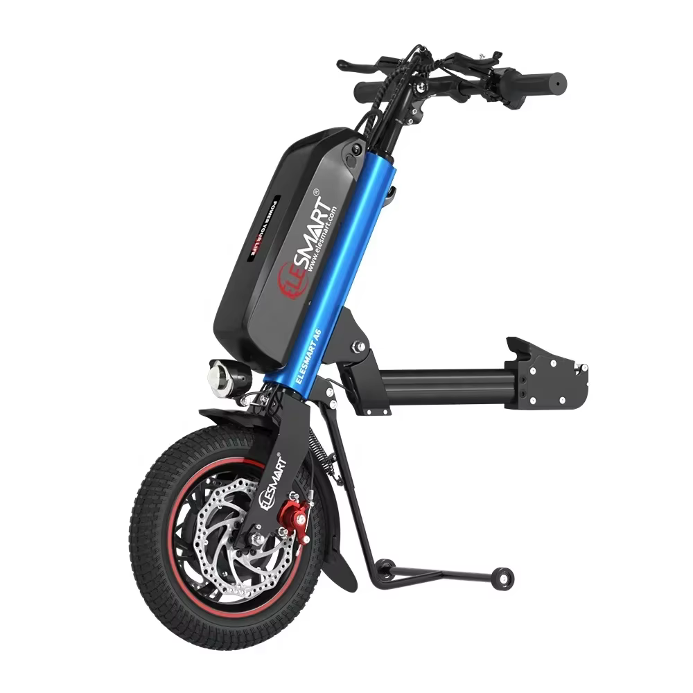 Handbike électrique A6 36V/48V 500W, attache pour fauteuil roulant, roue de 12 pouces, pour personne