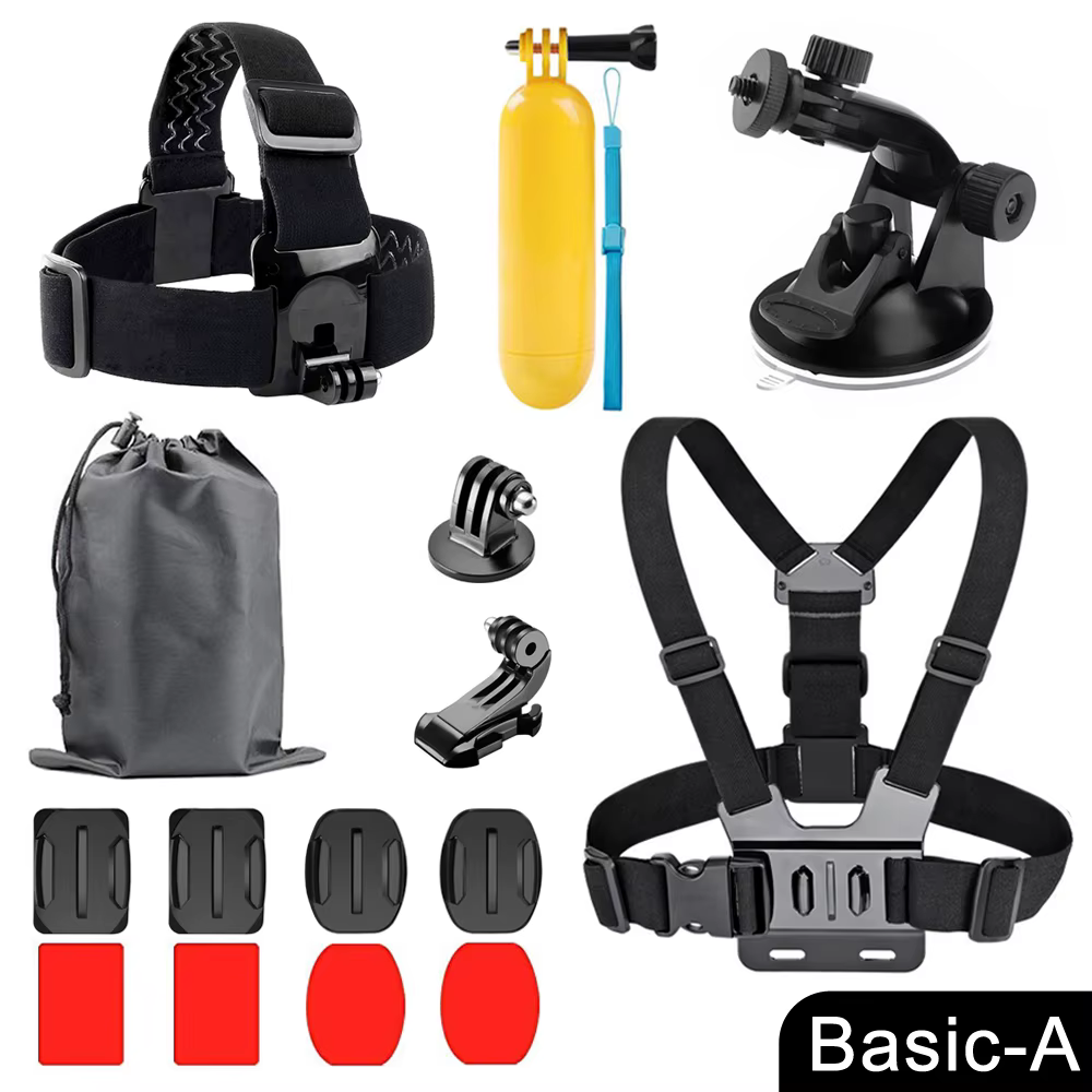 Kit d'accessoires DU pour GoPro Hero 13 12 11 10 9 8 7 6 5 4 3 Black, support pour Yi 4k, étui Mijia