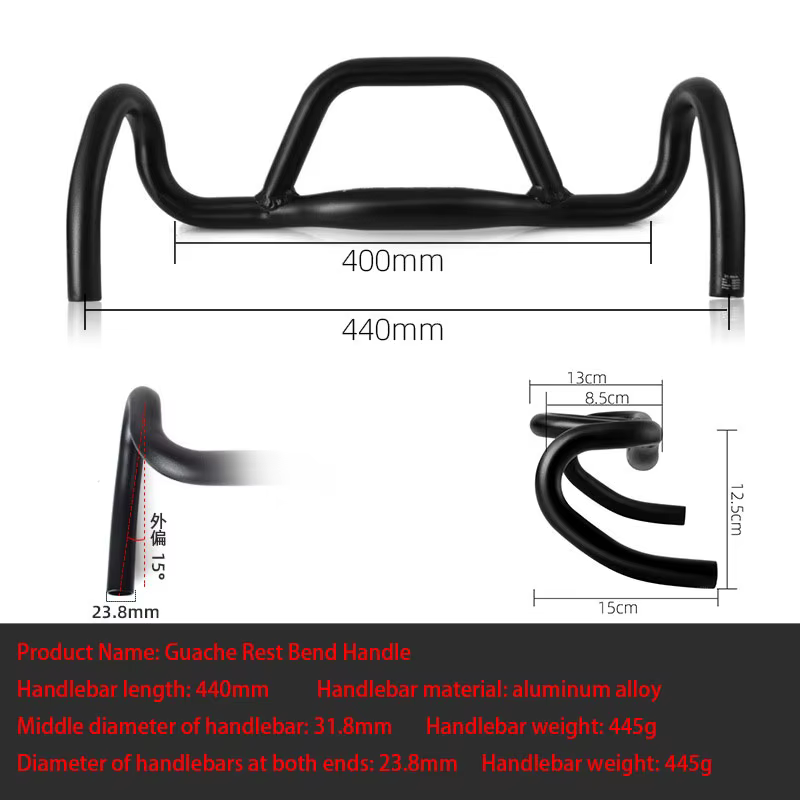 Barres de chute de vélo en gravier pour Adventure & Commute – Guidon confortable de 31,8 mm pour rou
