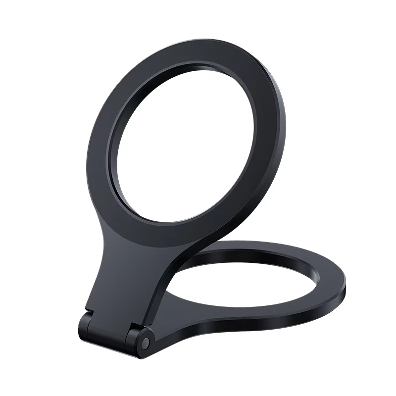 Support de téléphone de bureau magnétique pliable en alliage, double anneau pour MagSafe, support de