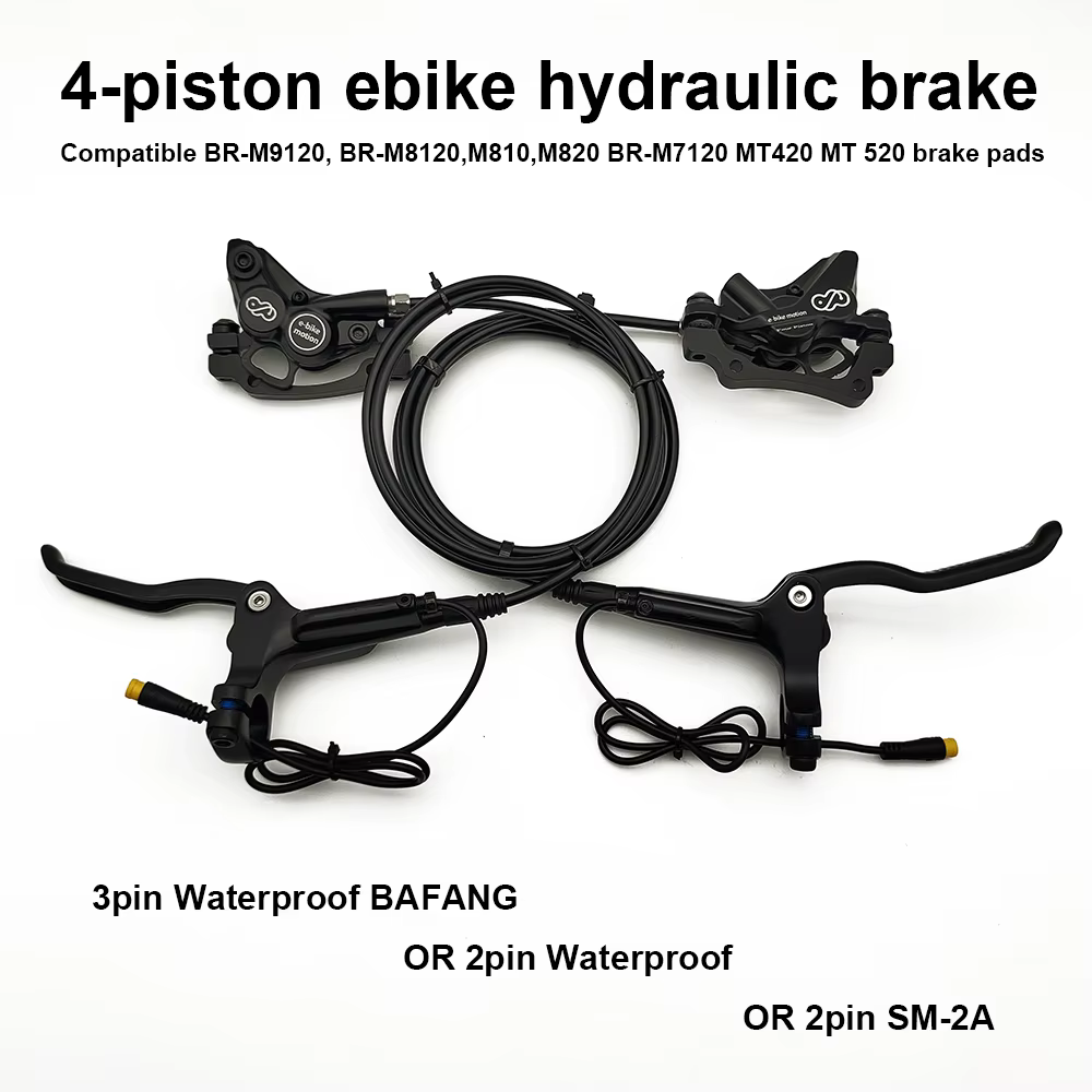 EBKE vélo électrique e-bike frein hydraulique à 4 pistons pour BAFANG Mid BBS 01 02 HD ou 2 broches 