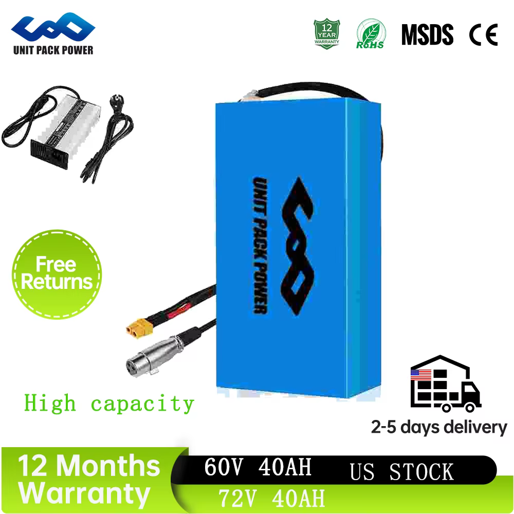 48V 40Ah Ebike batterie 36V20AH 52V 50AH vélo électrique Escooter 18650 batterie 500W 750W 1000W 150