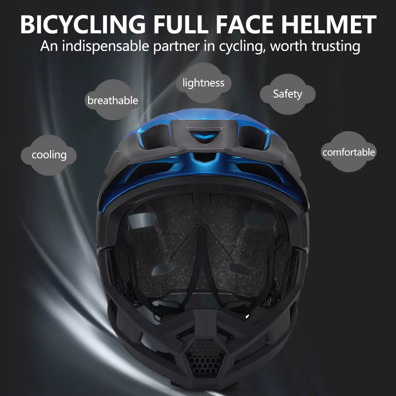 Eastinear's nouveau casque de vélo de montagne adulte intégral détachable une pièce moto équitation
