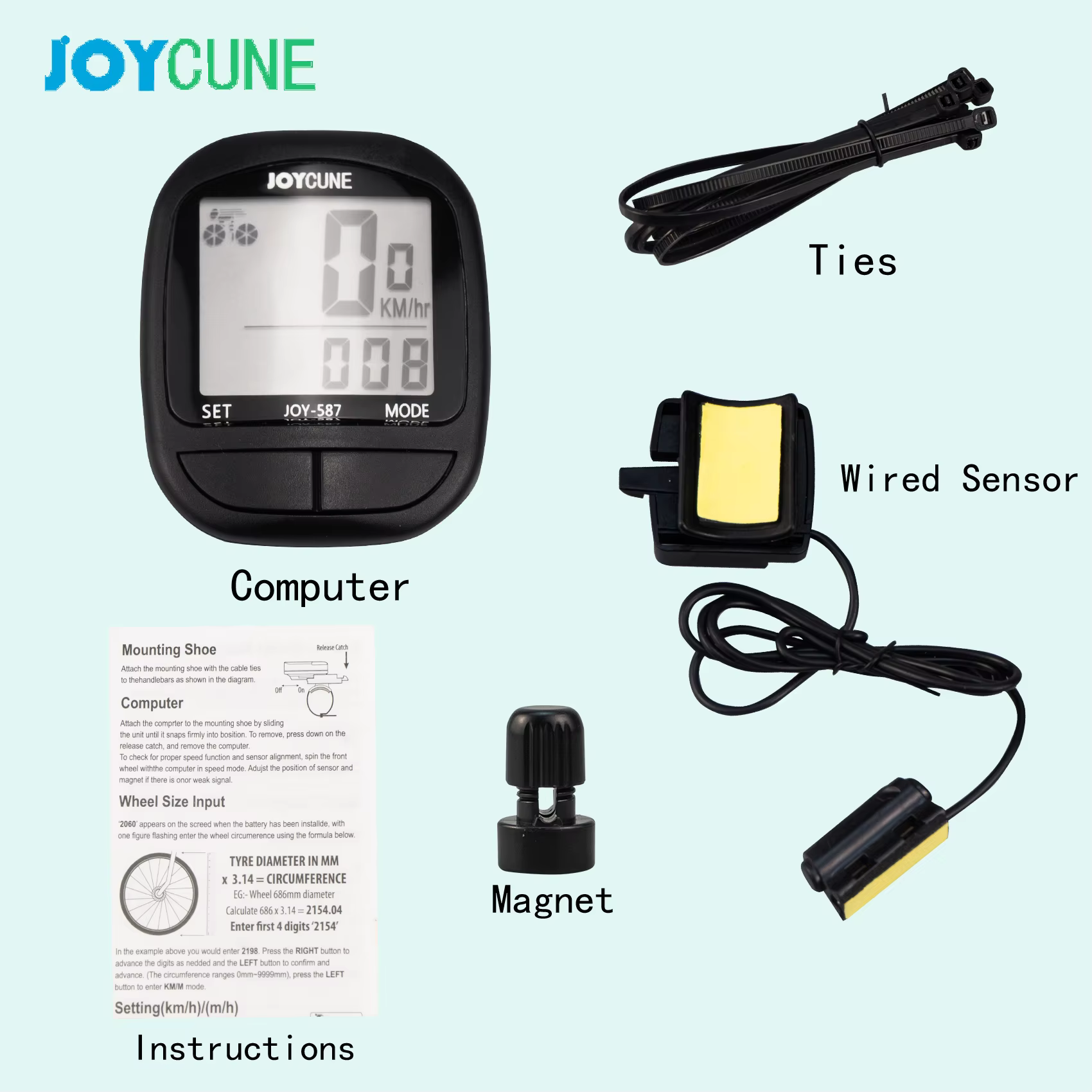 Compteur de vélo JOYCUNE, compteur de vitesse et d'odomètre filaire étanche pour vélo, chronomètre a
