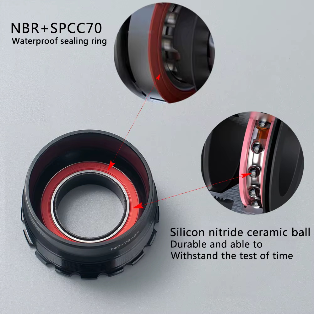 Support de pédalier de vélo, roulement en céramique BB T47, filetage 68mm 73mm 86,5mm Bsa 68mm 73mm