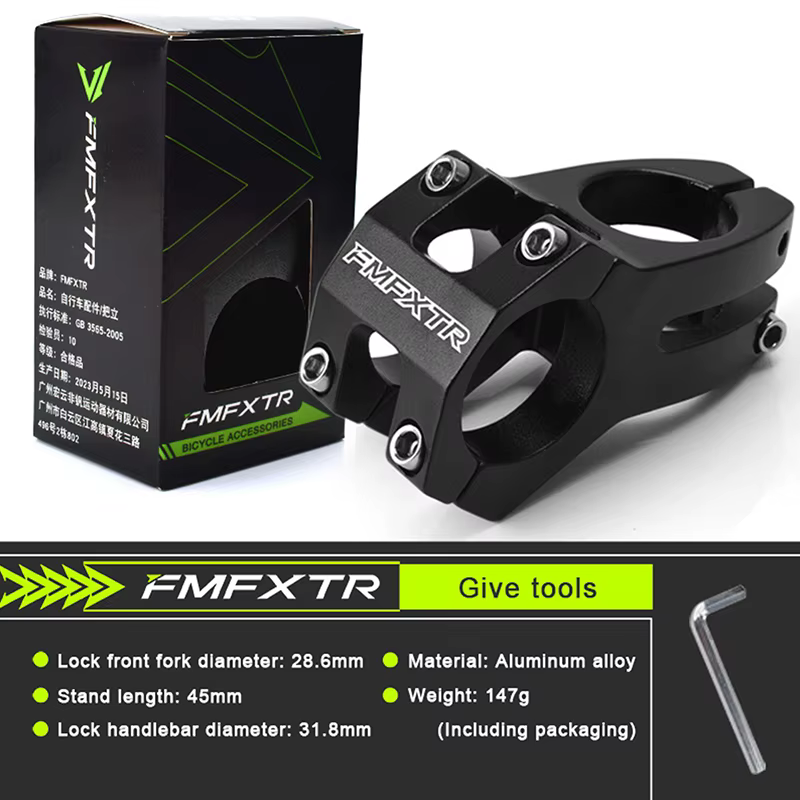 Tige courte de cyclisme pour vélo, pont de guidon de 31.8MM, accessoire de VTT en alliage d'aluminiu
