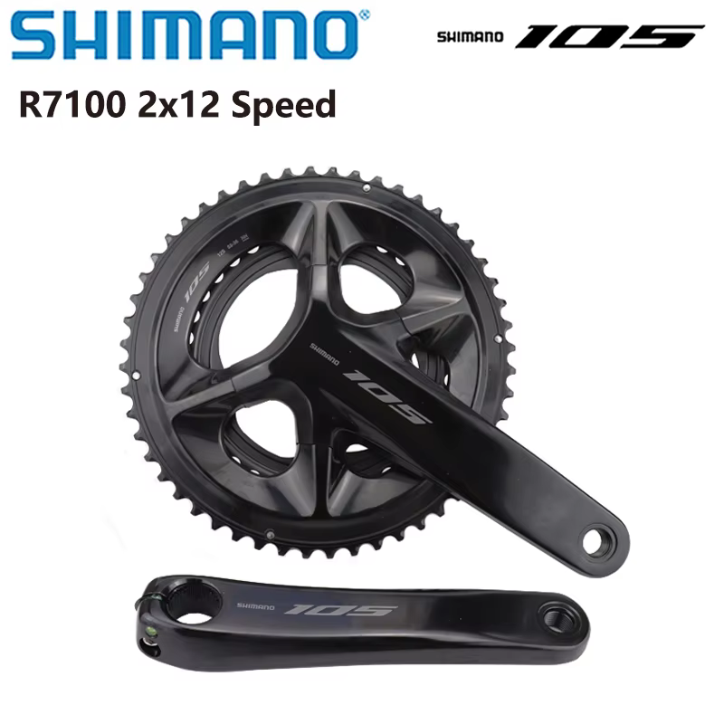 Pédalier Shimano 105 R7100 2x12 vitesses 165/170/172.5/175mm 52-36T/50-34T pour vélo de route, pigno