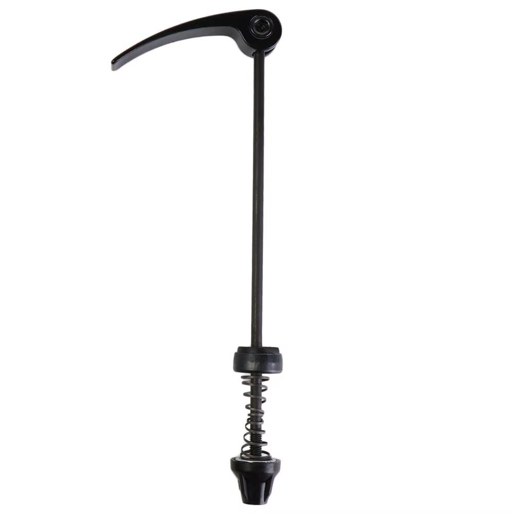 Levier de dégagement rapide en métal 17.5cm noir vélo avant levier arrière brochettes en acier vélo 