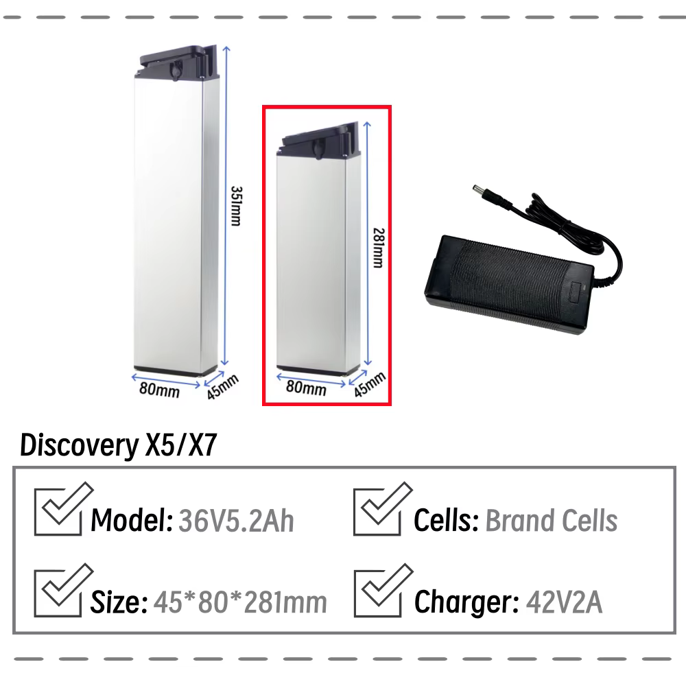 JupiterBike Discovery X5 X7 36V 48V 10. Batterie 4Ah 12.5Ah 6.8Ah 14Ah 15Ah 17.5Ah 7Ah pour vélo éle