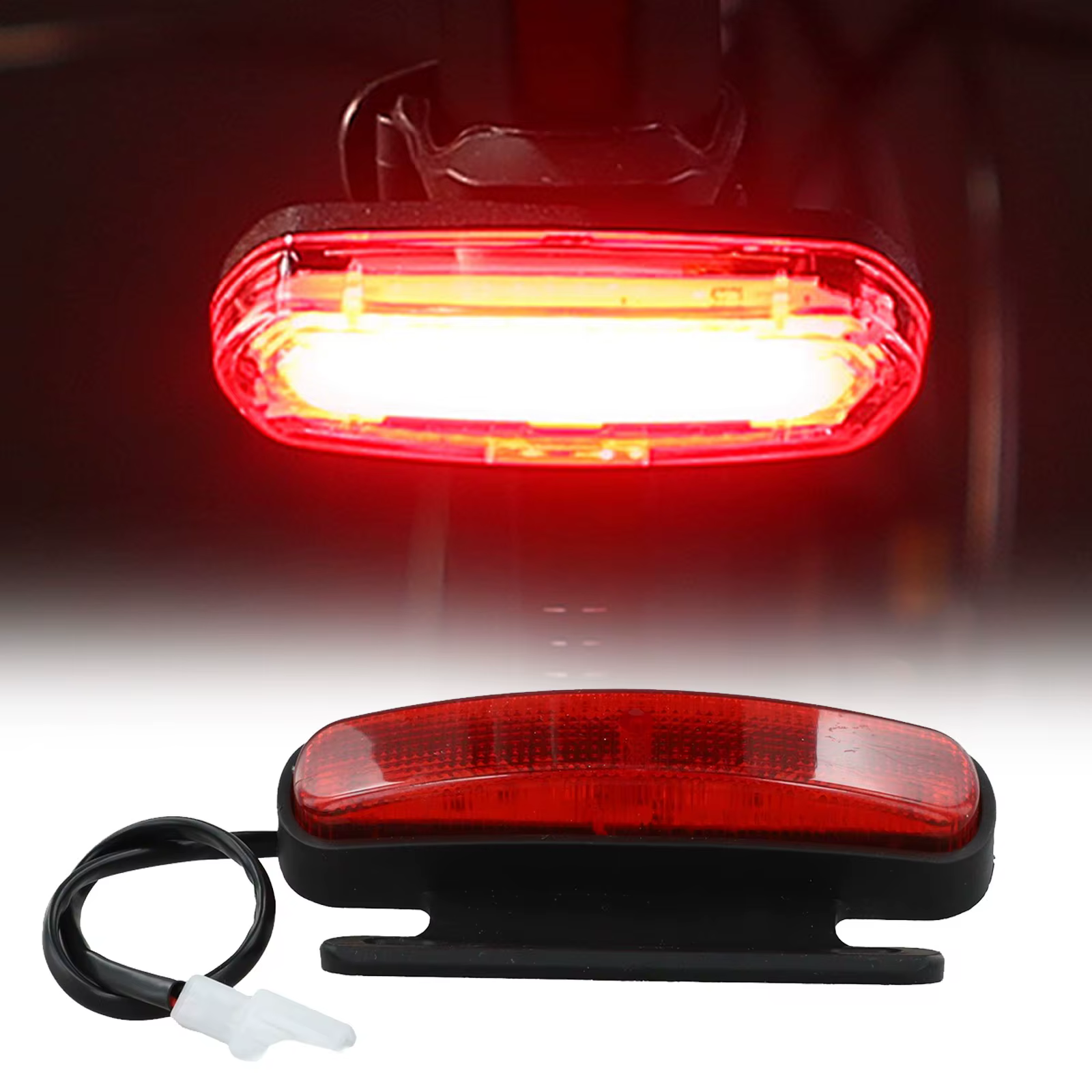 Feu arrière de vélo électrique à batterie lithium, éclairage de sécurité LED pour la conduite noctur