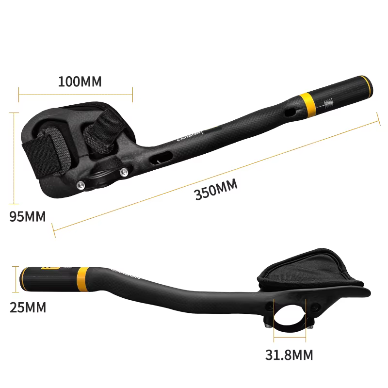 Guidon de vélo de route entièrement en Fiber de carbone, repose-autoroute, guidon Aero Carbon TT, ba