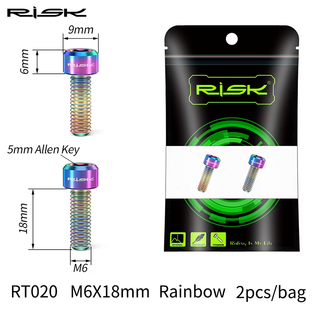 Risque M20X8mm titane pédalier fixation boulon vis VTT intégré creux pédalier anneau de chaîne BB ma