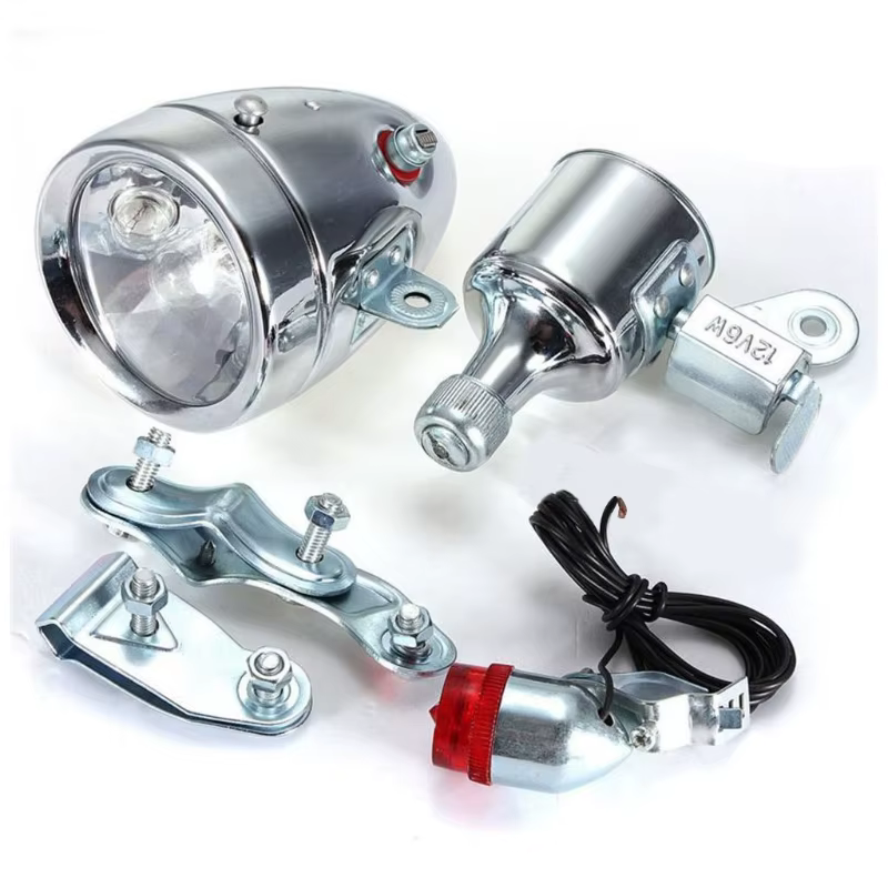 Enquêter arrière de sauna pour vélo, lampe frontale, lumière dynamo à friction, générateur, 12V, 6W
