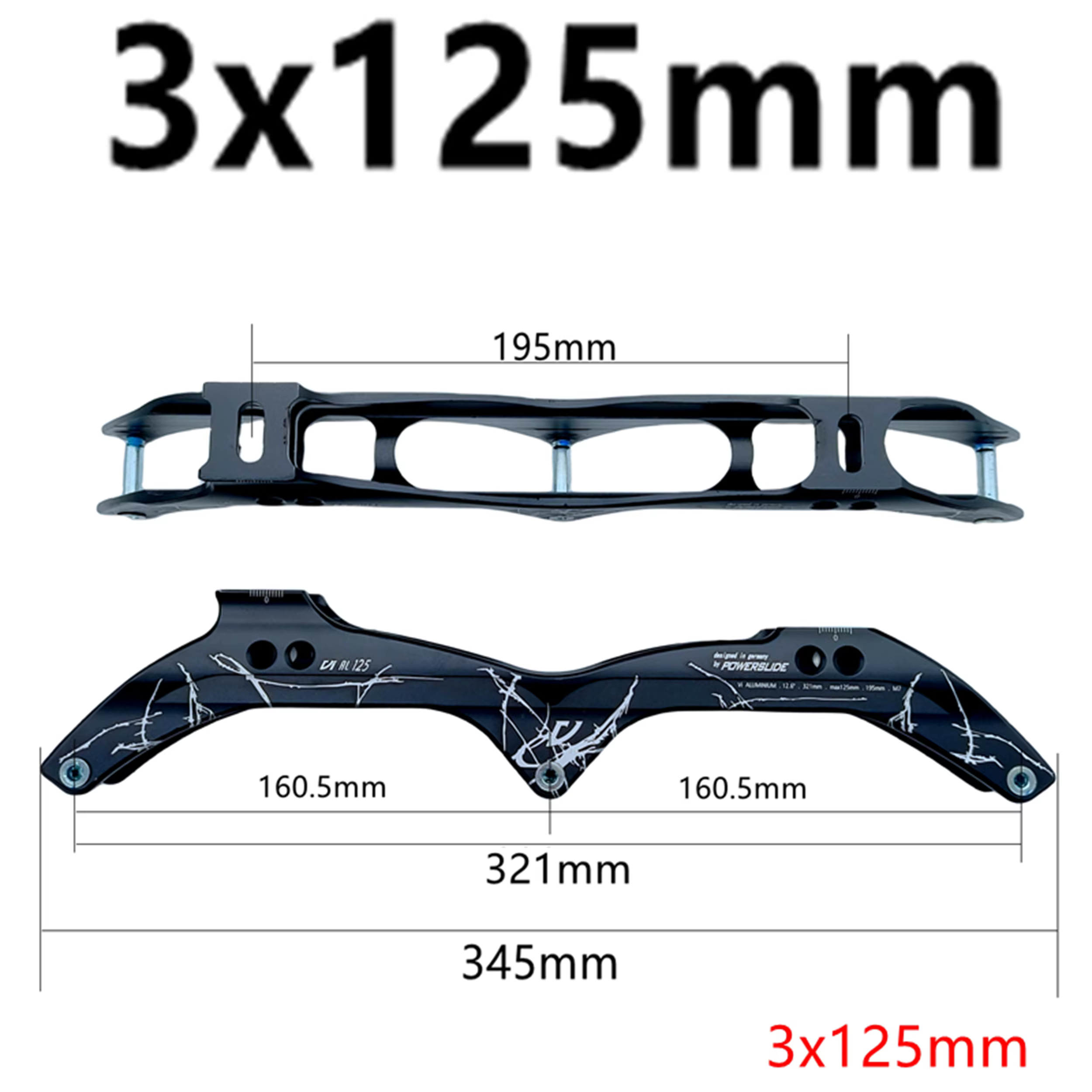 Cadre de patins à roulettes, livraison gratuite, 3x125mm, 3x110mm, 3x90mm, 3x100mm