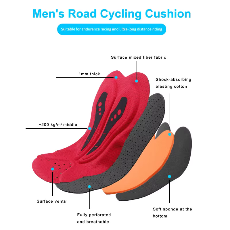 X-TIGER cuissard de cyclisme Pro Licra UPF50 + VTT respirant hommes 5D rembourré collants d'équitati