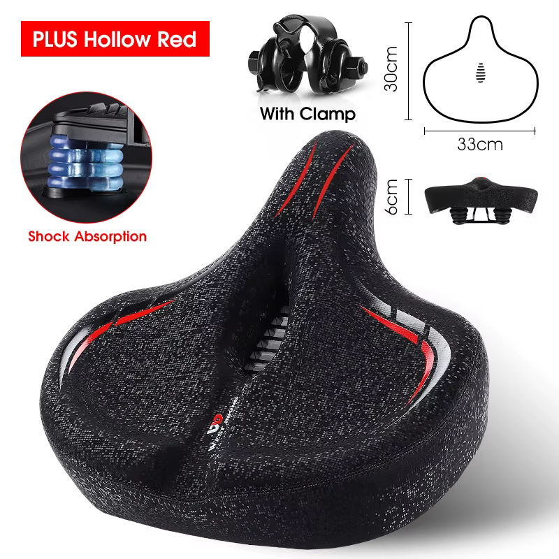 WEST BIKING-Selle ergonomique ultra large confortable pour vélo électrique, siège confortable pour V