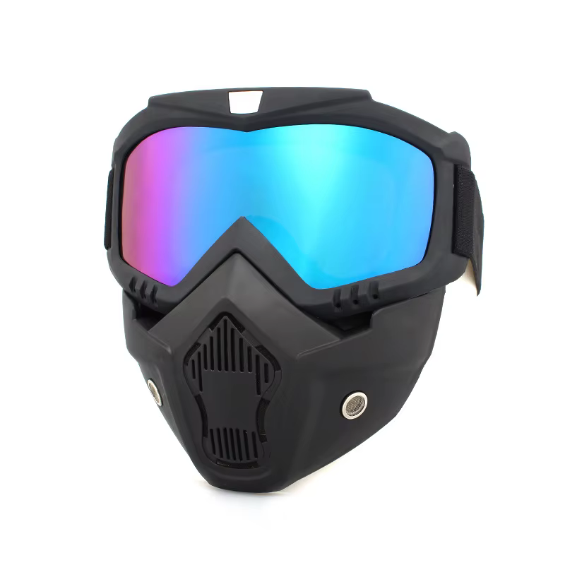 Casque de vélo intégral avec masque anti-buée, équipement de protection intégrale pour la tête, masq