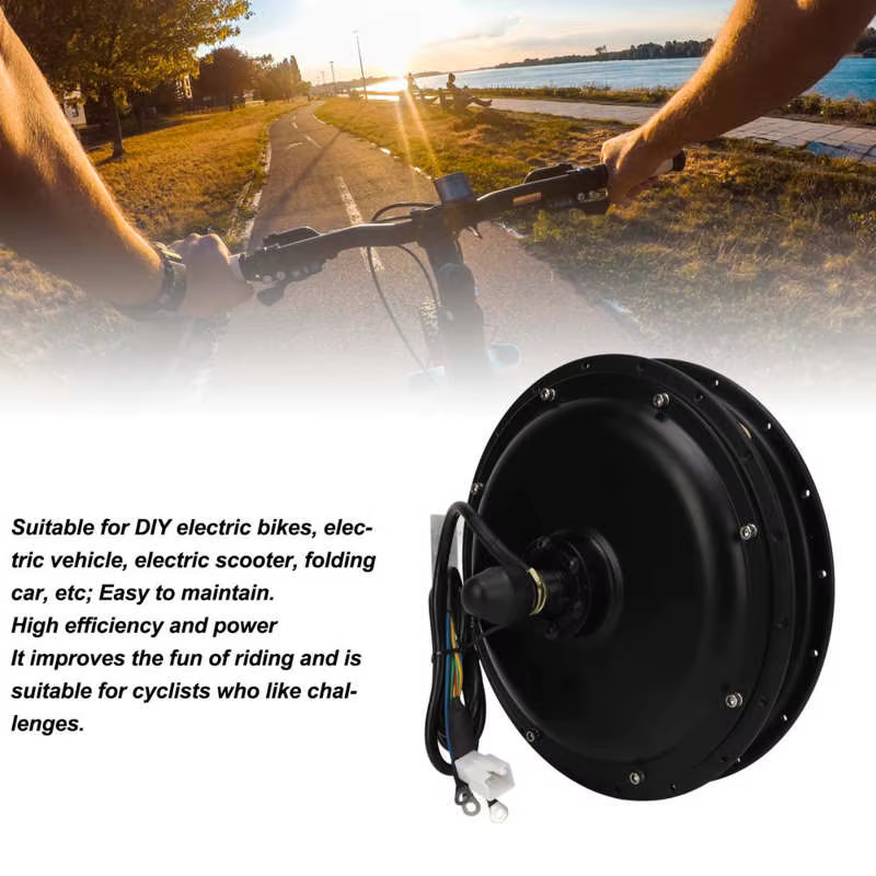 Moteur de moyeu de roue arrière de vélo électrique modifié, 48V, 2000 W, 1500 W, 1000W, DC, bricolag