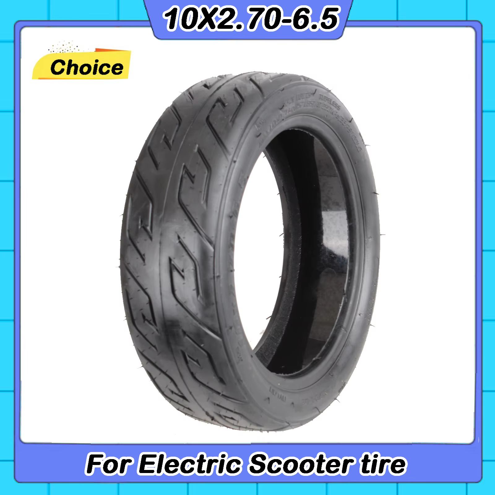 Pneu auto-réparant en gel 10x2.70-6.5 pour trottinette électrique, 10 pouces, anti-crevaison, sans c