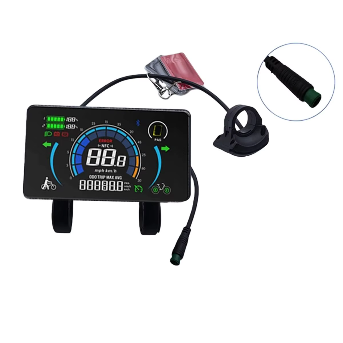 Compteur de vélo électrique M808X avec écran LCD, écran de vélo électrique, protocole UART, avec NFC