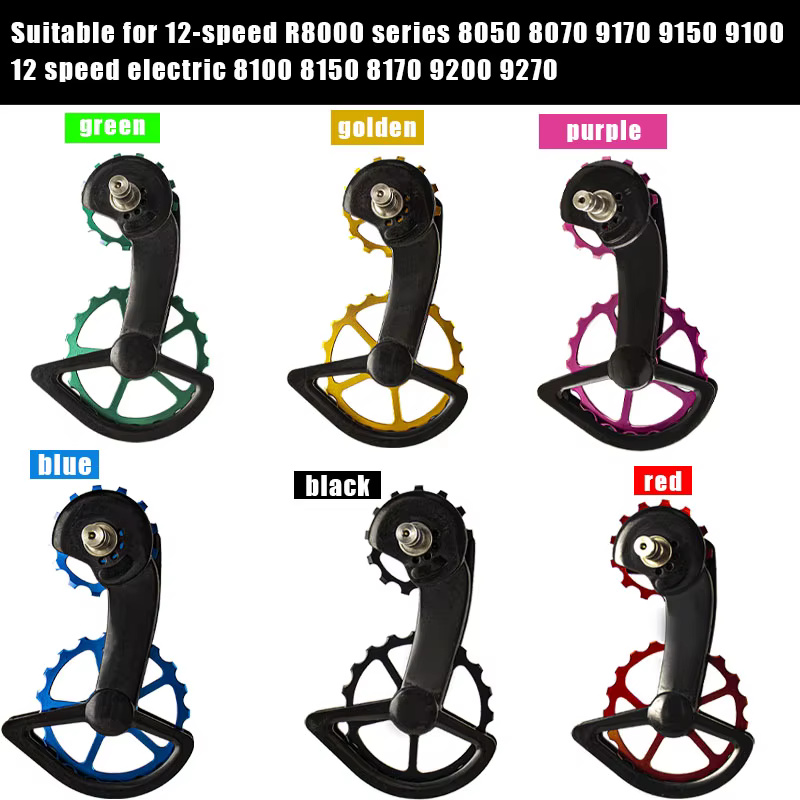 Roue de guidage de roulement en céramique de fibre de carbone CS pour vélo de route, poulie arrière