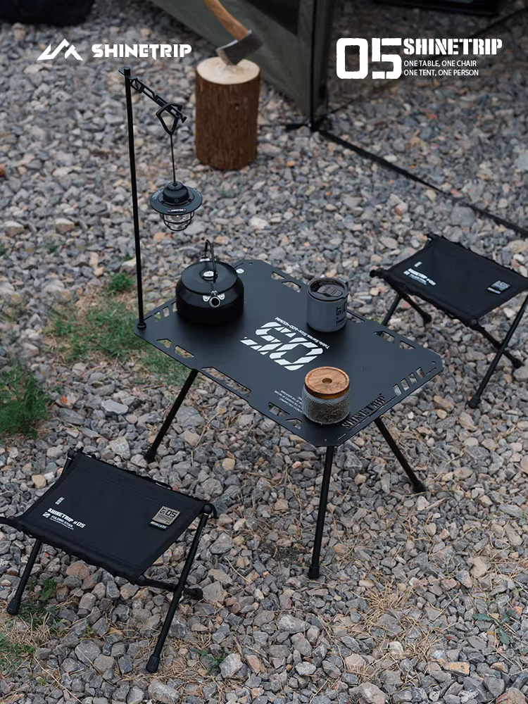 ShineTrip Outdoor 05 Series Mazza Ultra léger rangement pliant en alliage d'aluminium Portable tabou