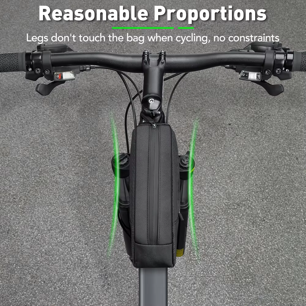 NEWBOLER sac de vélo 1.2L cadre Portable Tube avant sac de cyclisme vtt route vélo sacoche grande ca