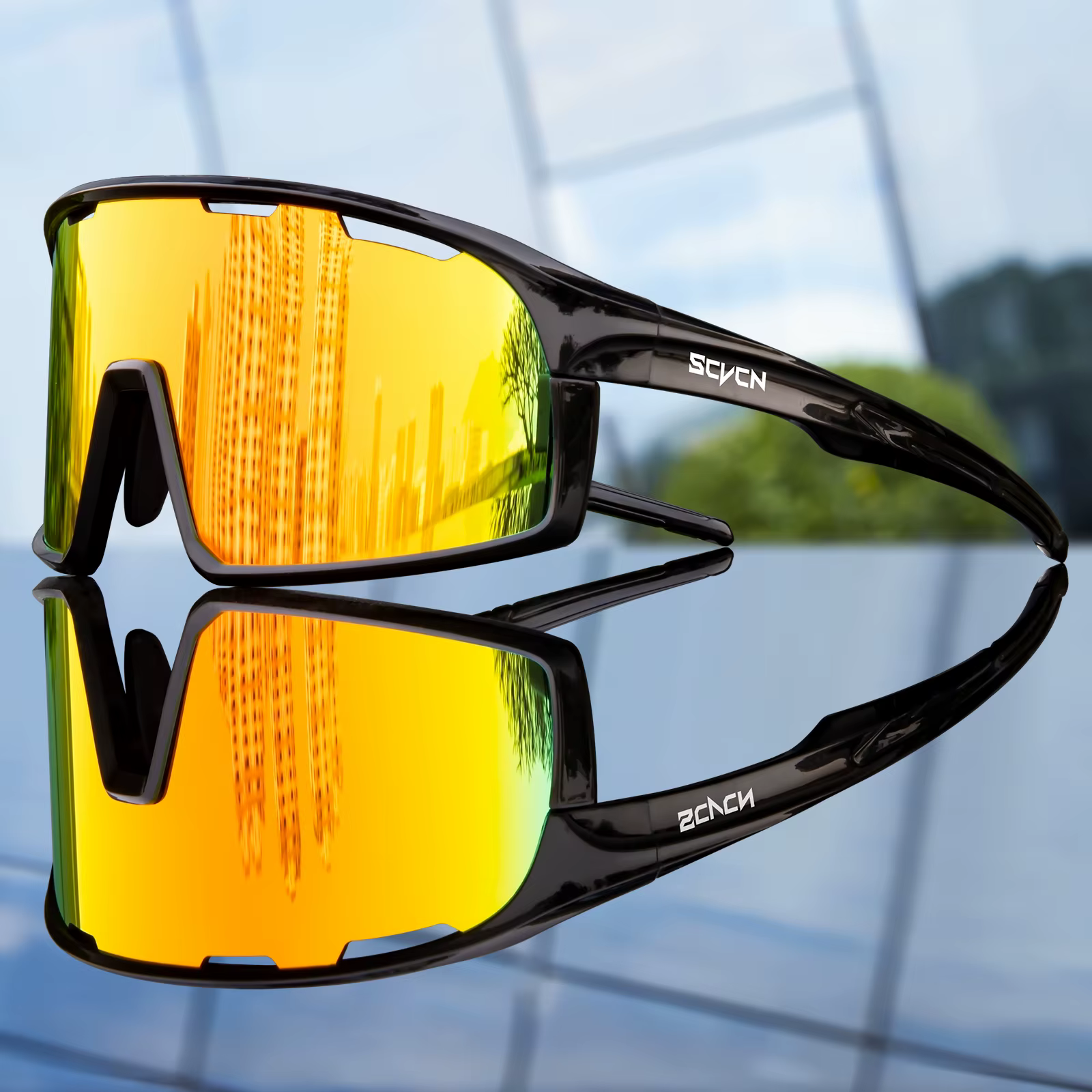 SCVCN lunettes de cyclisme vtt vélo de route lunettes de soleil UV400 lunettes de vélo Protection lu