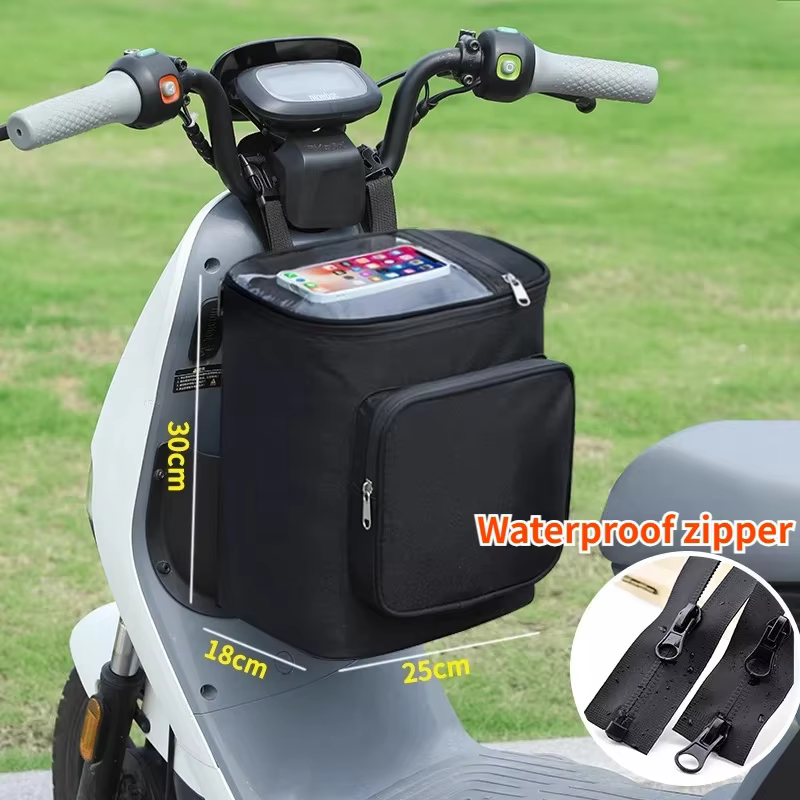 Sac suspendu pour casque de vélo électrique, grand sac de rangement étanche avec poche avant, sac su
