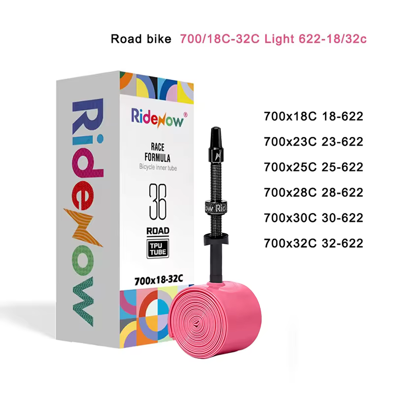 Ridenow Chambre à air en TPU 700c avec valve métallique améliorée à filetage externe, pour vélo de r