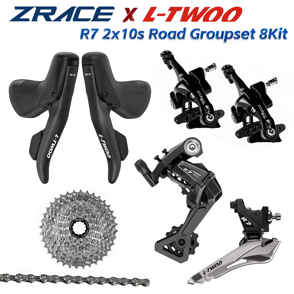 Vélo de route LTWOO R7 2x10s, 20 vitesses, kit route 8 pièces, frein ZRACE + cassette + chaînes + le