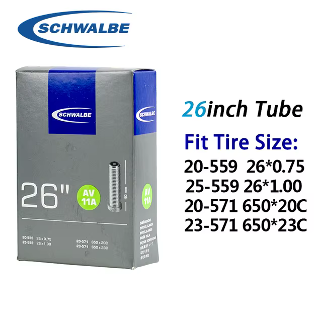 SCHWALBE 26 pouces VTT pneu chambre à air Presta Schrader Valve chambre à air 1.5/1.75/1.95/2.0/2.25