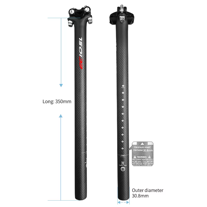 Tige de dégager en carbone pour vélo de route et de montagne, tube de siège, pièces de bicyclette, 3