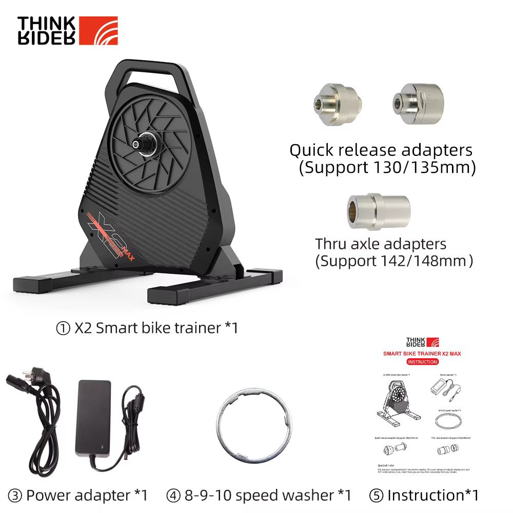 ThinkRider-Entraîneur de vélo intelligent X2Max, compteur de puissance intégré, vélo de route VTT, e