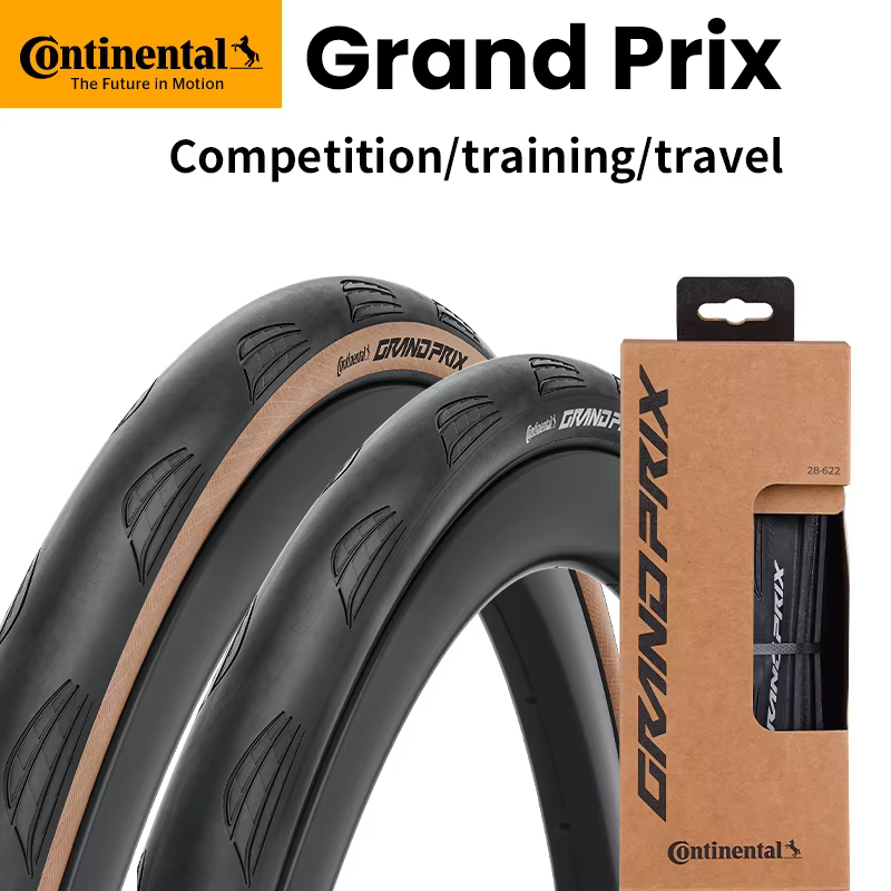 Pneus de vélo de route Continental Grand Prix 700c, type tube, clincher, 700 x 28C/30C, composé Blac