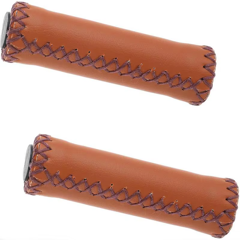 1 paire de poignées de guidon de vélo marron, couvre-guidon synthétiques souples et confortables, as