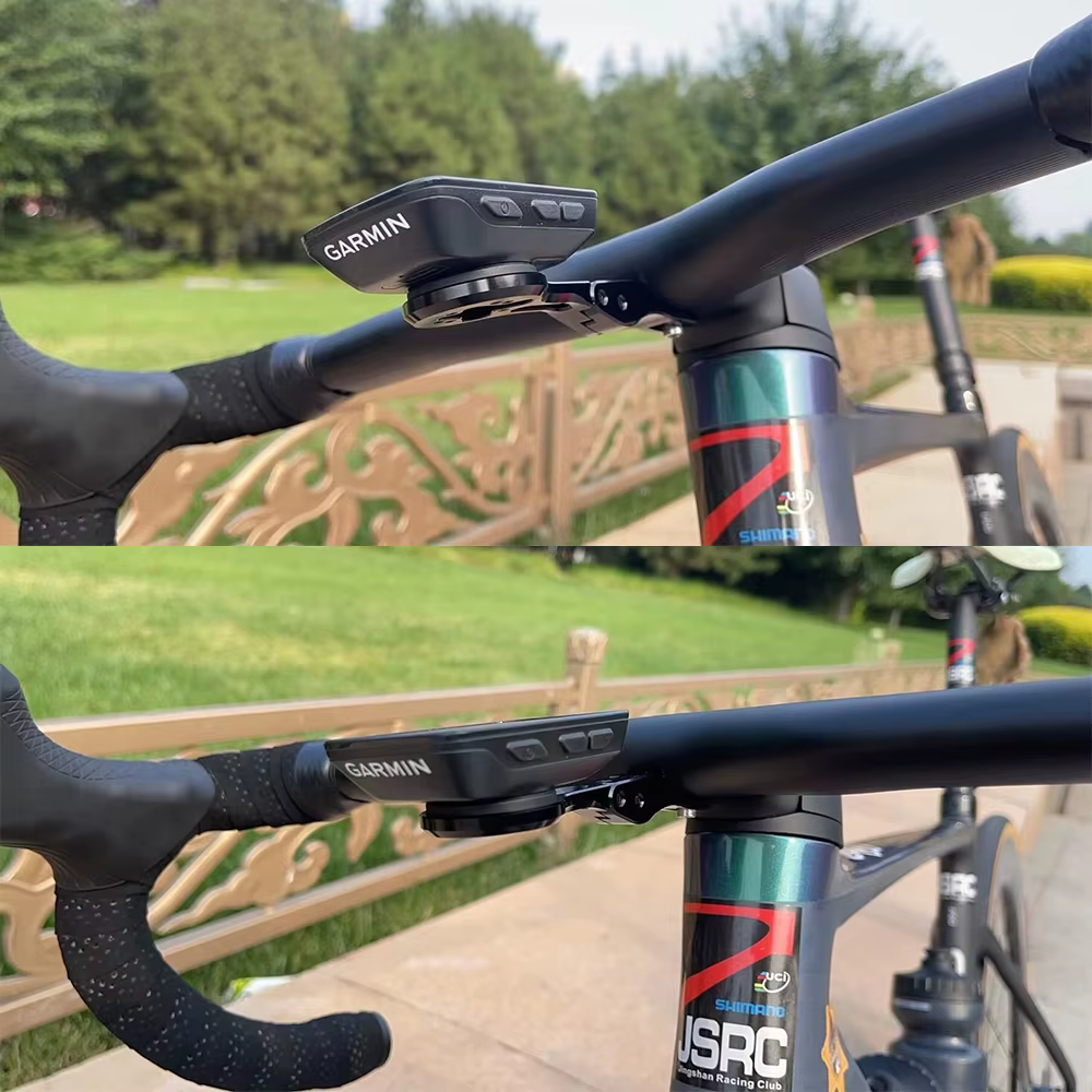Support combiné Gopro pour vélo avant, pour Garmin Wahoo Bryton Campatible avec guidon Scott Foil Ad