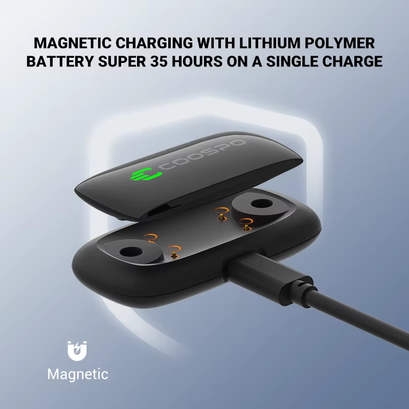 COOSPO H9Z moniteur de fréquence cardiaque Rechargeable sangle pectorale Bluetooth5.0 ANT + capteur