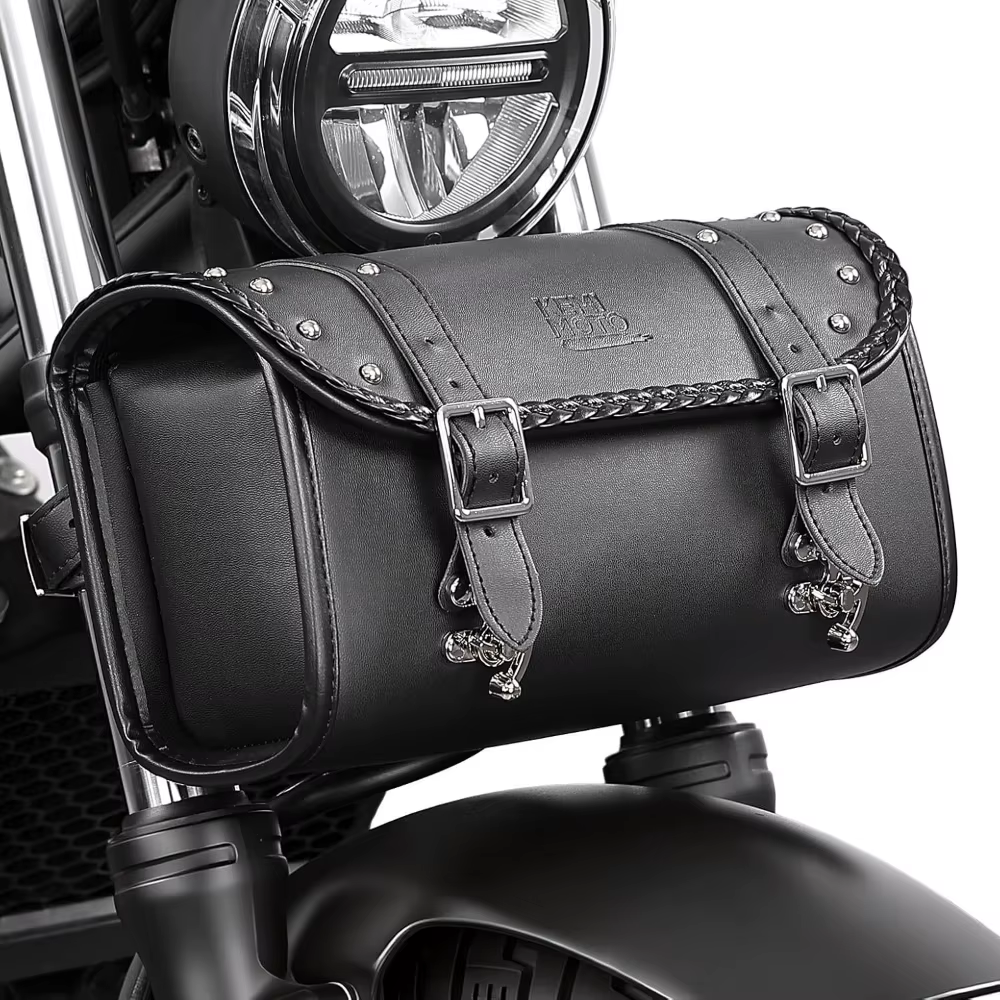 Sacs à outils pour fourche de moto 5L en cuir PU, sacoche universelle pour fourche avant, guidon, si
