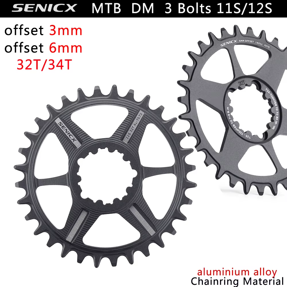 Genicx-Plateaux VTT, Manivelle à montage direct, Compatible Eagle, 10s, 11s, 12s,7075AL CNC, Décalag
