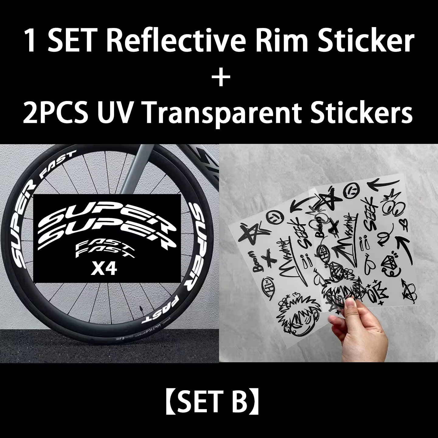 Kit d'autocollants décoratifs en vinyle DIY pour cadre de vélo, tube, casque, fourche avant, moyeu d