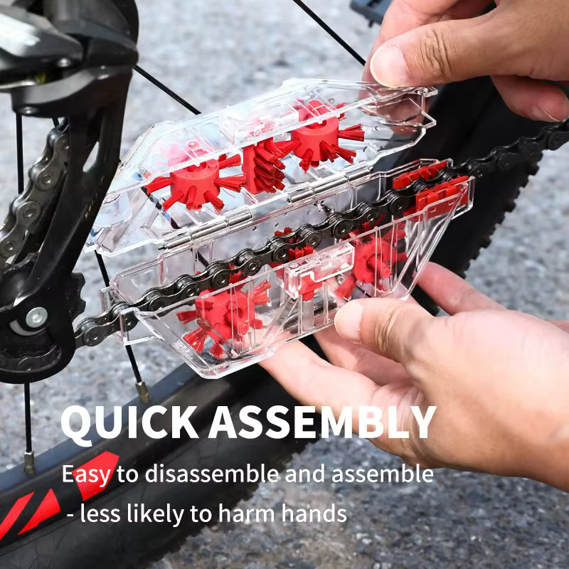 Nettoyeur de chaîne de vélo à dégagement rapide/installé, nettoyeur de chaîne à Immersion visuelle T