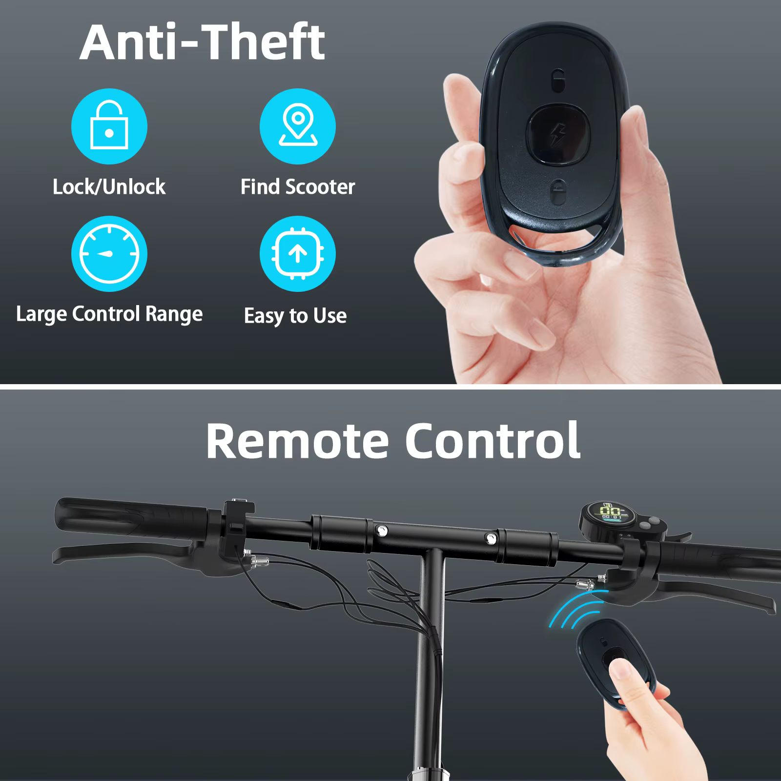 Trottinette Électrique Pliable à 2 Roues pour Adulte, Batterie Rechargeable de 20Ah, Longue Autonomi