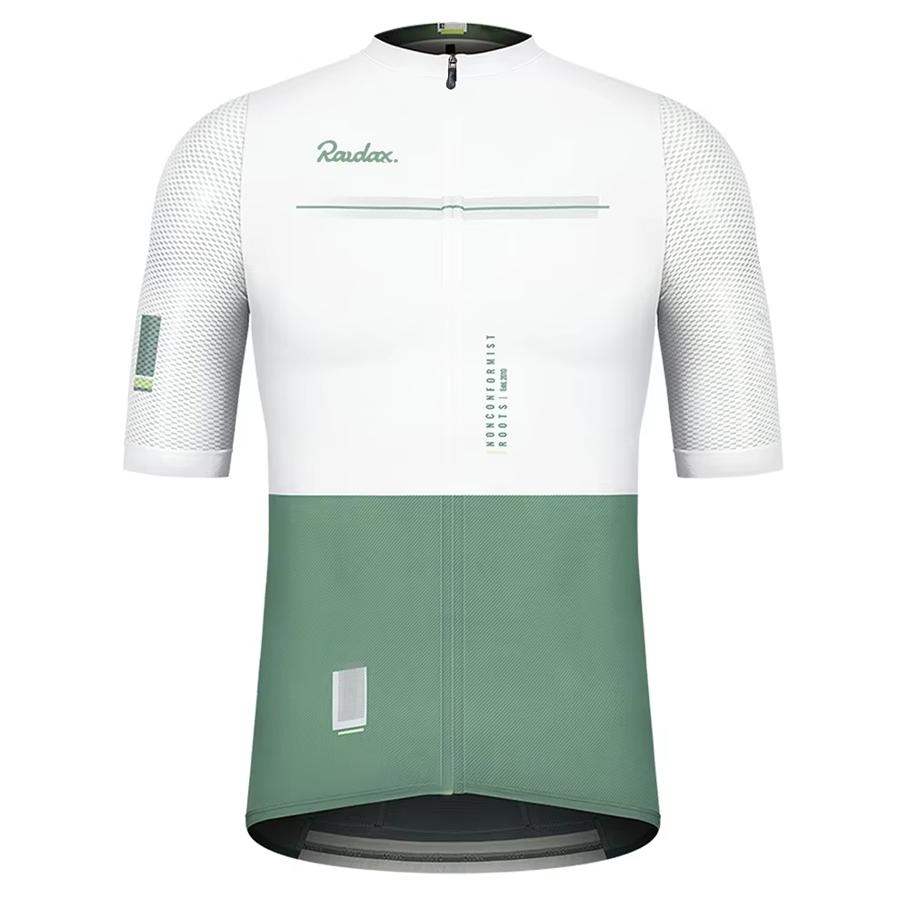 Raudax-Maillot de cyclisme pour jeunes, à manches courtes, à séchage rapide