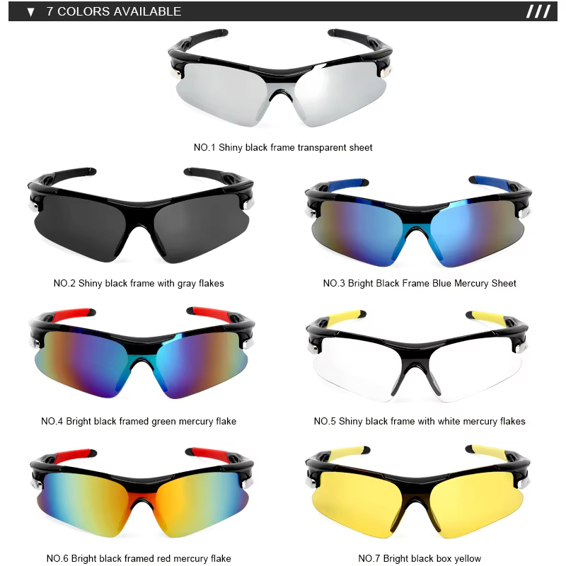RIDERACE Sport Hommes Lunettes De Soleil Route Vélo Lunettes De Montagne Cyclisme Équitation Protect