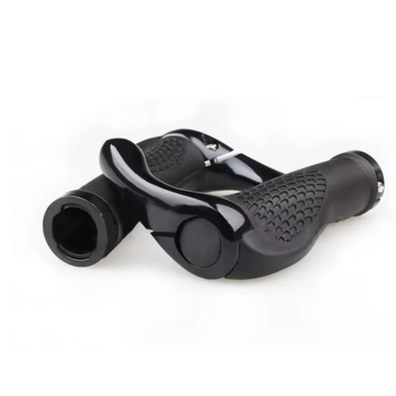 1 paire de poignées de guidon de vélo ergonomiques antidérapantes, couvercle de poignée en alliage d